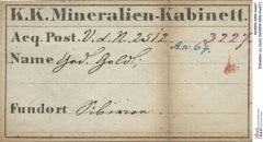 Etiketten zu Gold (NHMW-MIN-Aw67)